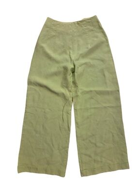 Steven Stolman High-Waist Wide Leg Trousers in Light Olive